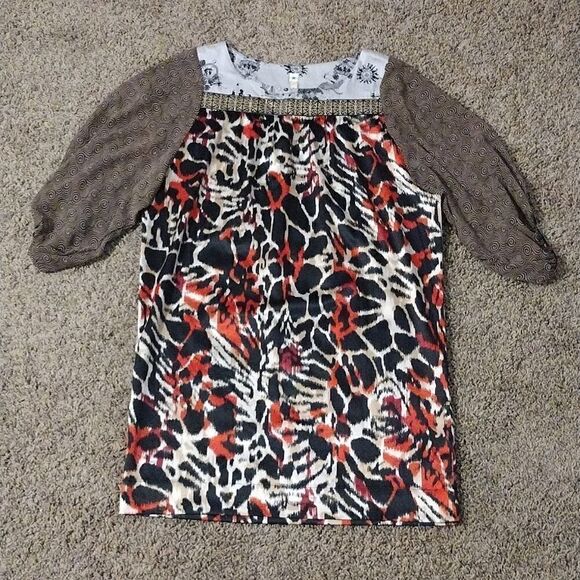 NWOT Uncle Frank Women's Size Medium, Cute Animal Print Midi Dress - Picture 4 of 10